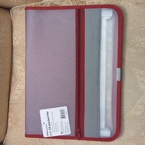 New Poly 13 pocket expanding file with zipper closure and outer zipper pocket